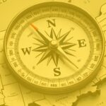 U.S. map with compass